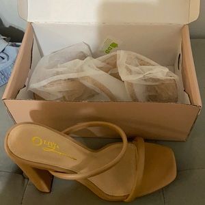 Nude Double Strap heels